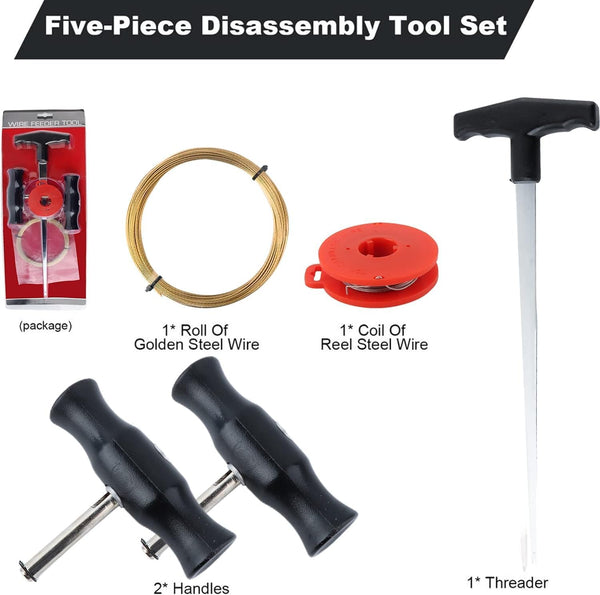 QKTYB Windscreen Chip Repair Kit Windshield Removal Tools Kit Windscreen Window Glass Cutting Wire W/Handles for Car Tool Kit 5×Universal windshield Tool Kit Windshield Disassembly Tool