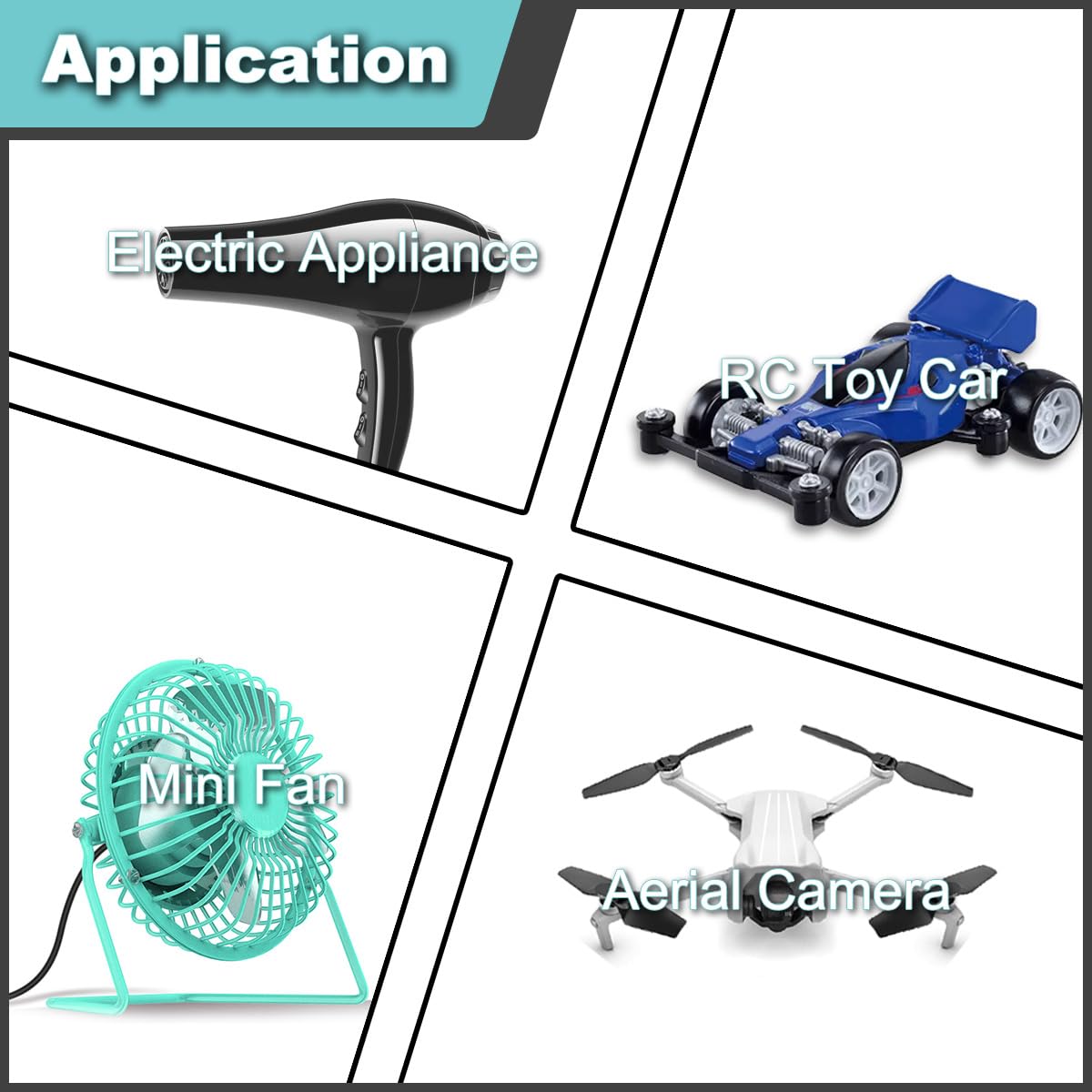 2 Pcs 545 Micro Motor DC 3.7-7.4 V 23500 RPM Long Shaft High Torque Gear RC Power Wheel Mini/Small Motor with Spring Wire, for RC Toy Car/Robot/Mini Fan/Electric Drill/UAV/DIY/Test