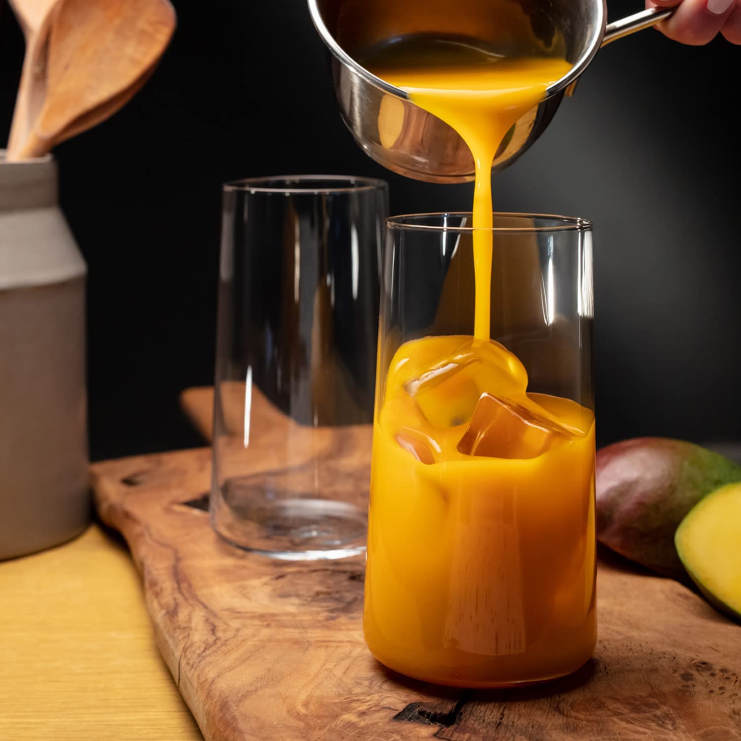 Krosno Tall Water Drinking Glasses Set of 6 | 540 ML | Avant-Garde Collection | Highball Glasses & Tumbler Glass Set | Juice Half Pint Highball |