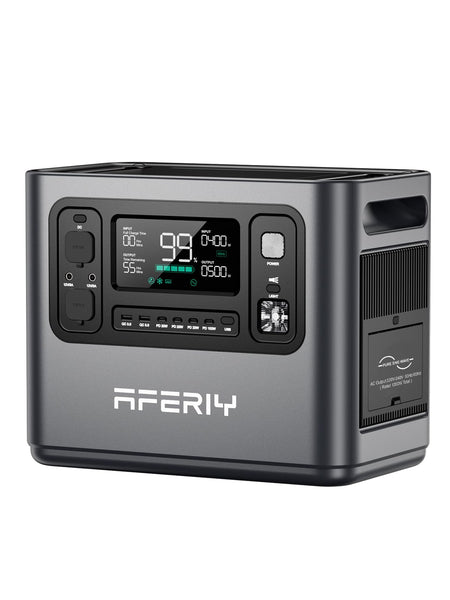 AFERIY Portable Power Station 800W, 512Wh Portable Power Station LiFePo4 Battery, 1-Hour Fast Charging, AC 220V-240V, UPS, 3500+ Charge Cycles, Solar Generator for Outdoor Camping/RV/Home Backup