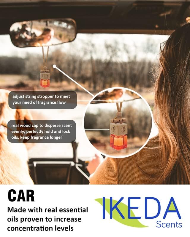 Car Air Fresheners for Men | Air Fresheners with Odour Eliminator Technology | Long Lasting Fragrance Car Accessories for Men | Strong Scents Perfume Diffusers (10ml Dark Night)