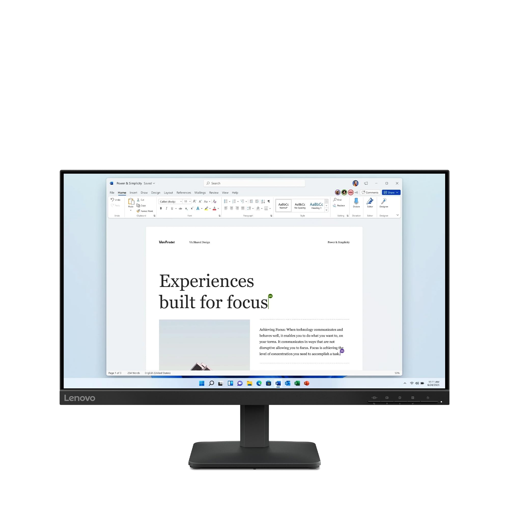 Lenovo L27i-4B 27 Inch PC Monitor | FHD, 1080p, 48-100Hz, IPS, 4ms, VGA and HDMI