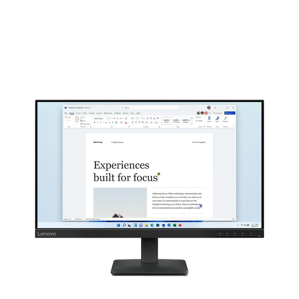Lenovo L27i-4B 27 Inch PC Monitor | FHD, 1080p, 48-100Hz, IPS, 4ms, VGA and HDMI
