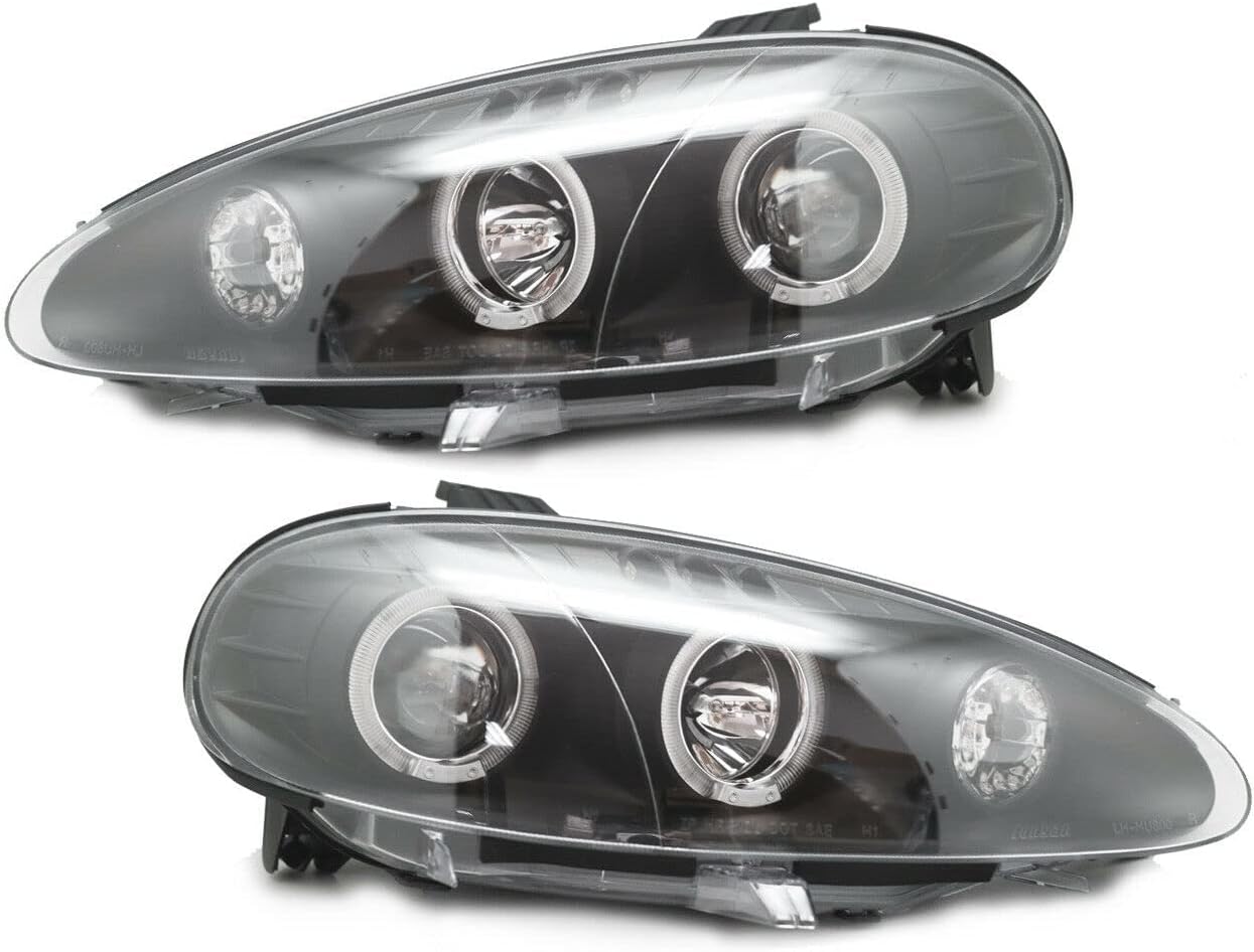 GAZOZ PERFORMANCE Projector Headlights For 2001-2005 MX-5 w/LED Halo-Black/Chrome