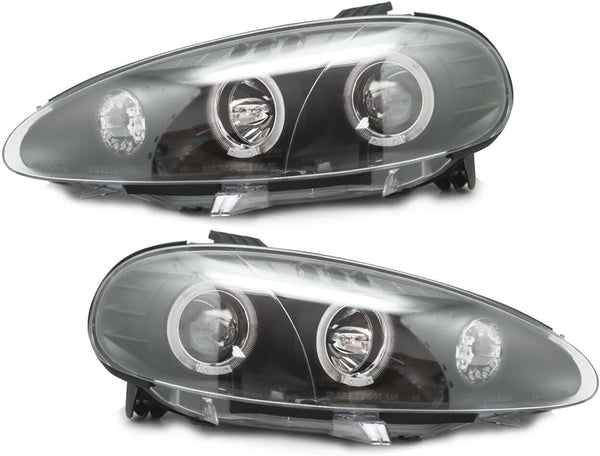GAZOZ PERFORMANCE Projector Headlights For 2001-2005 MX-5 w/LED Halo-Black/Chrome