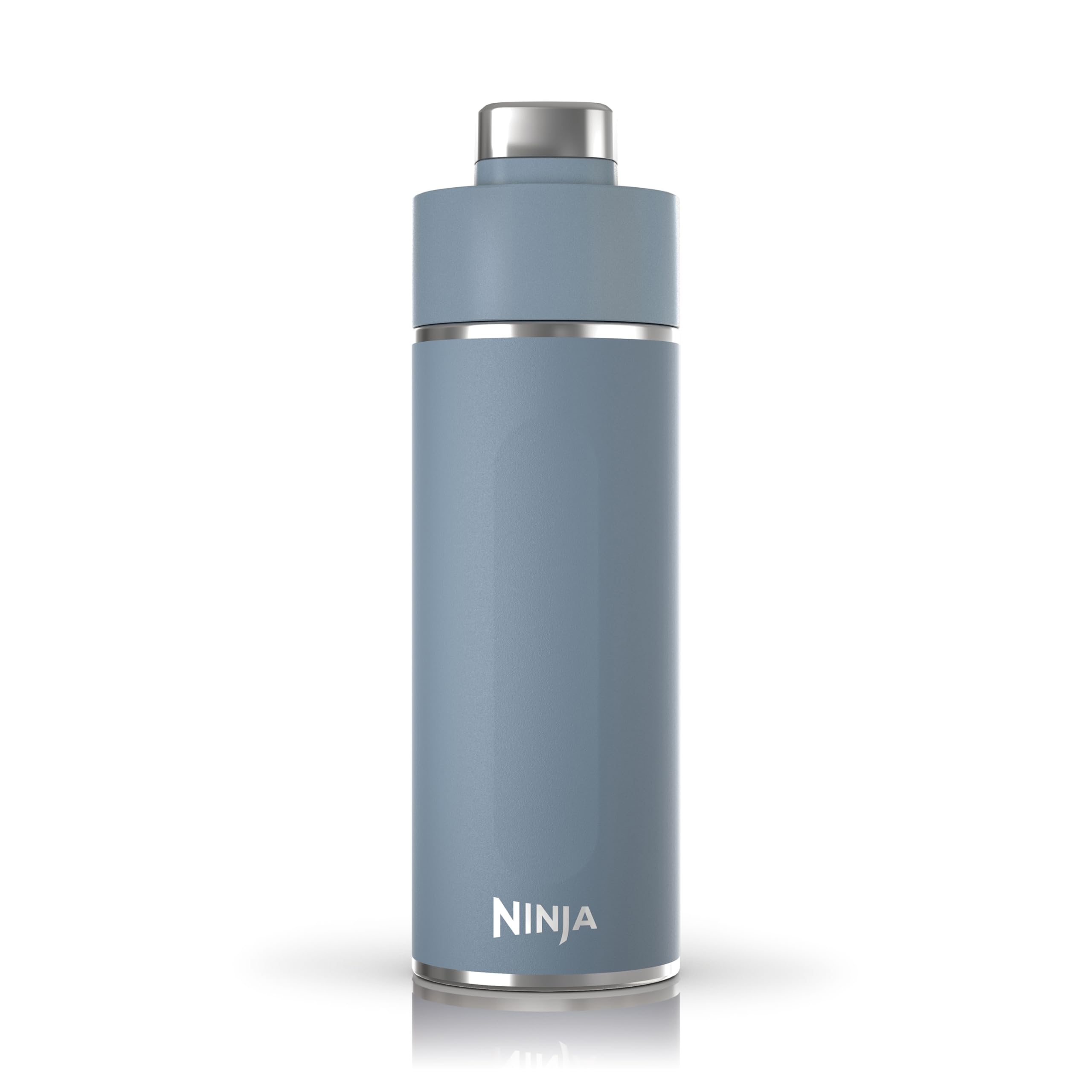 Ninja Thirsti Water Bottle and Flask 709 ML With Leak-Proof Lid, Designed For Carbonated, Hot & Cold Drinks, Ideal For Travel & Sports, Triple Insulated, Stainless Steel Bottle, Black, DW2401EUUKBK