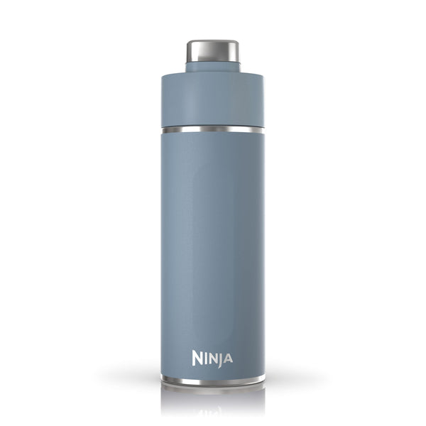 Ninja Thirsti Water Bottle and Flask 709 ML With Leak-Proof Lid, Designed For Carbonated, Hot & Cold Drinks, Ideal For Travel & Sports, Triple Insulated, Stainless Steel Bottle, Black, DW2401EUUKBK