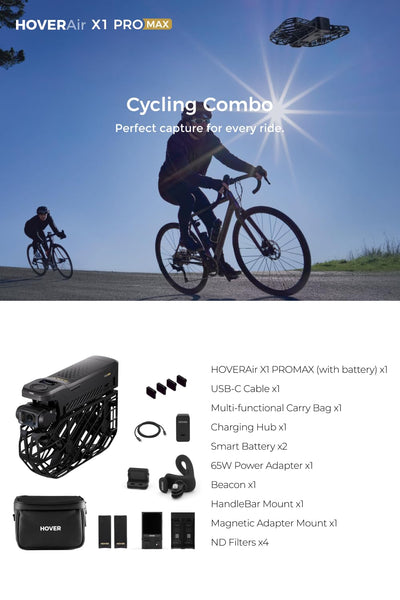 HOVERAir X1 PROMAX 8K Action Flying Camera, Foldable Drone with Camera with 26Mph Follow Speed, 10+ Fully Automatic Flight Modes, Fly Anywhere with OmniTerrain, SmoothCapture 2.0(Skiing Combo)