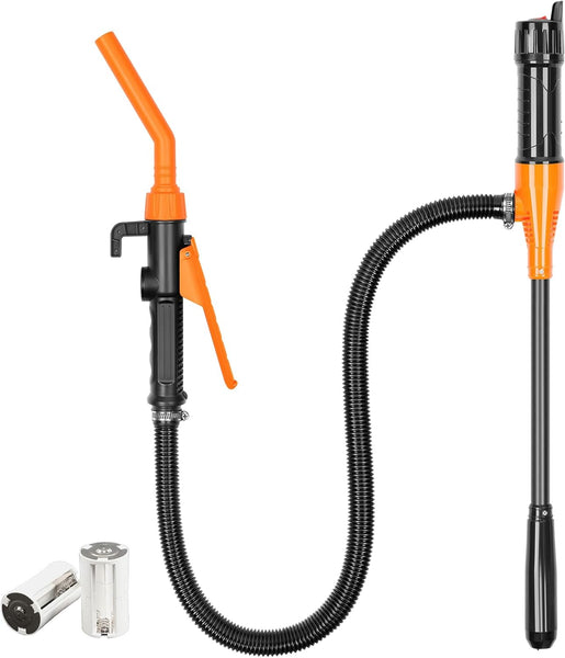 EAFCSZ Powered Battery Fuel Transfer Pump,Battery Operated Transfer Pumps with Quick Stop Nozzle,Water & Fuel Transfer Pump for Gasoline Diesel Oil Gas Water Fish Tank