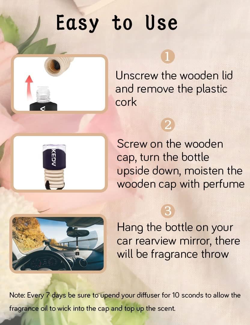 Ikeda scents Ikeda Car Air Fresheners | Automotive Hanging Pendant | Auto Perfume Diffuser with Real Oil | Strong and Long Last Fragrance | Fresh Smell Cover Odours | Car Accessories for Men Women