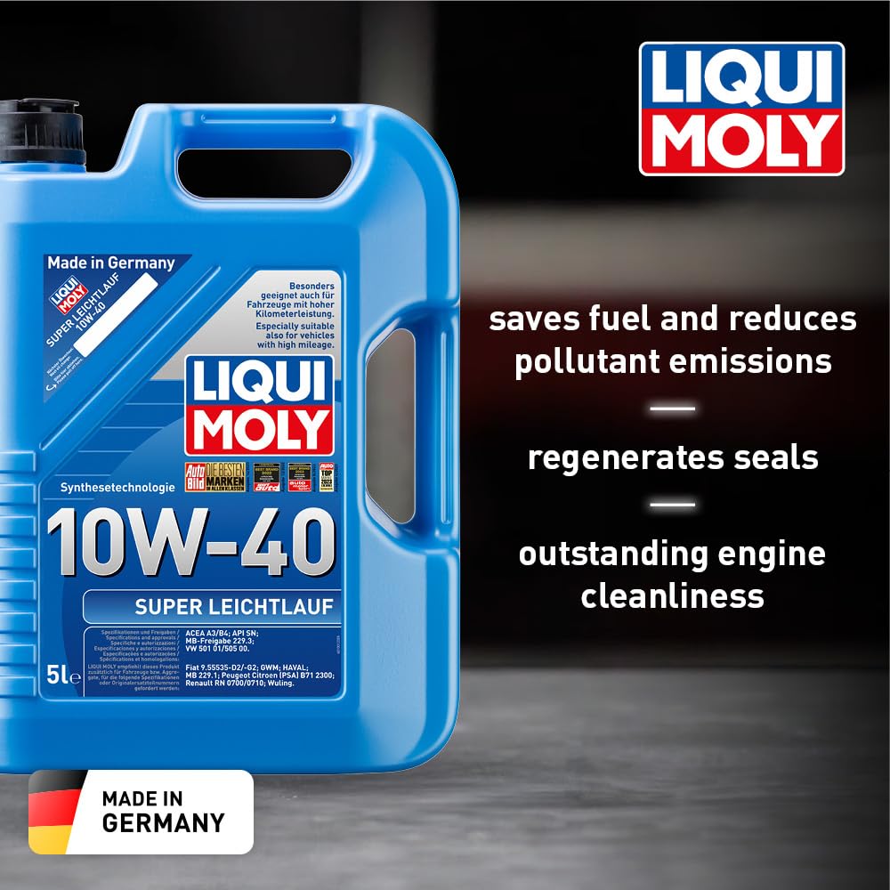 LIQUI MOLY Super Leichtlauf 10W-40 | 5 L | Synthesis technology motor oil | SKU: 9505