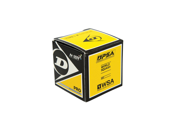 DUNLOP Squash Balls Pro Double Yellow, 12 Balls, Official Tournament Squash Ball