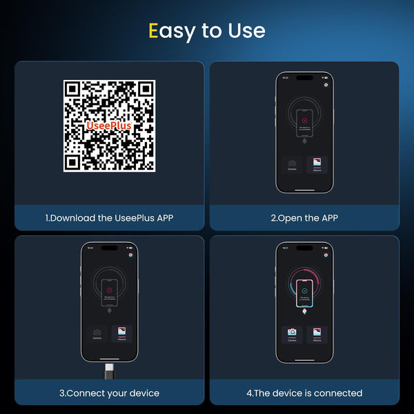 FORKODA Endoscope Inspection Camera - 1920 HD Flexible Rigid Snake Inspection Camera, 8 LED Lights Adjustable IP67 Waterproof Probe Drain Endoscope Camera for Android and iOS(16.4 ft/ 5m)