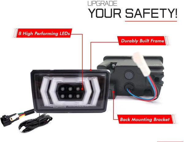 GAZOZ PERFORMANCE F1 Hexagon Style 4th Brake Light Kit Rear Bumper White Bar For 22-23 Subaru WRX