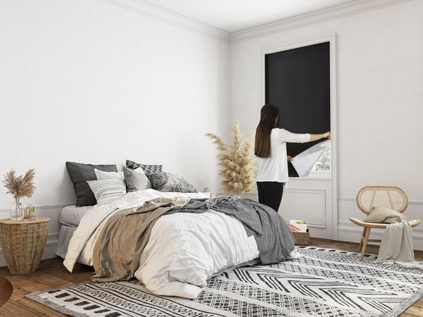 Easynight Portable Travel Blackout Blind, 100% Light Blocking Fabric, XXL, Fit Any Size/Shape Up To 300x145cm, Made to Measure Service Available, No