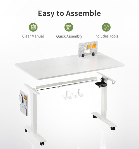 MAIDeSITe Height Adjustable Standing Desk Electric Standing Desk Sit Stand Desk Stand Up Desk with Cable Tray 120 * 60cm Desktop for Home Office