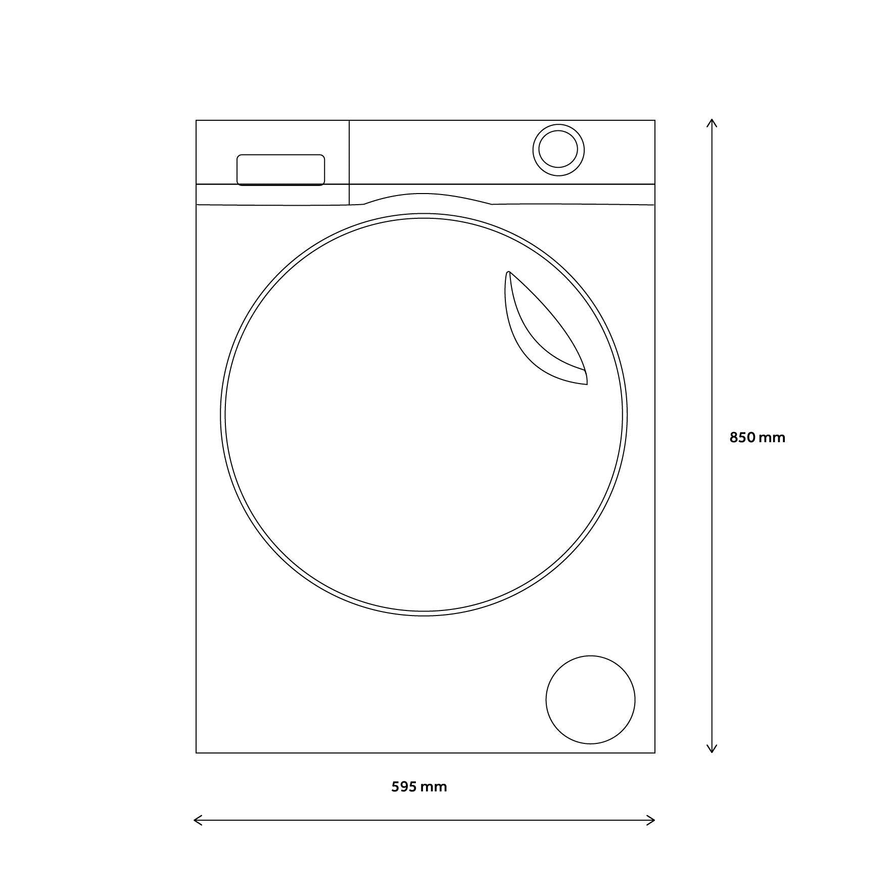 Haier I-Pro Series 7 Plus HWD100-BD14979NU1 Freestanding Washer Dryer, Max. cotton filling capacity 10 kg, 1400 RPM, Direct Motion Motor, Anti-Bacterial Treatment, White, 60x62x85 cm