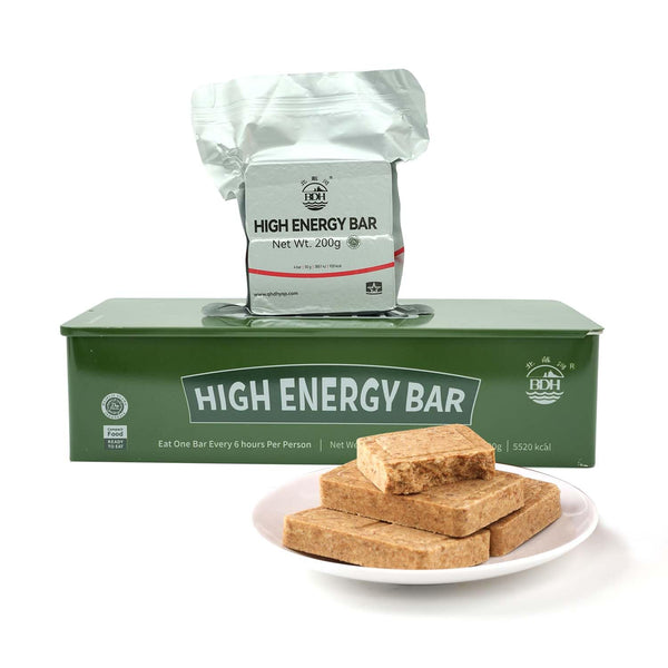 Emergency Food Rations Meal Ready To Eat, Long Self Life 18400 Calorie Survival Tabs Perfect for Camping, Hiking, Army Outdoor Disaster, 20 Pack with Tin Box