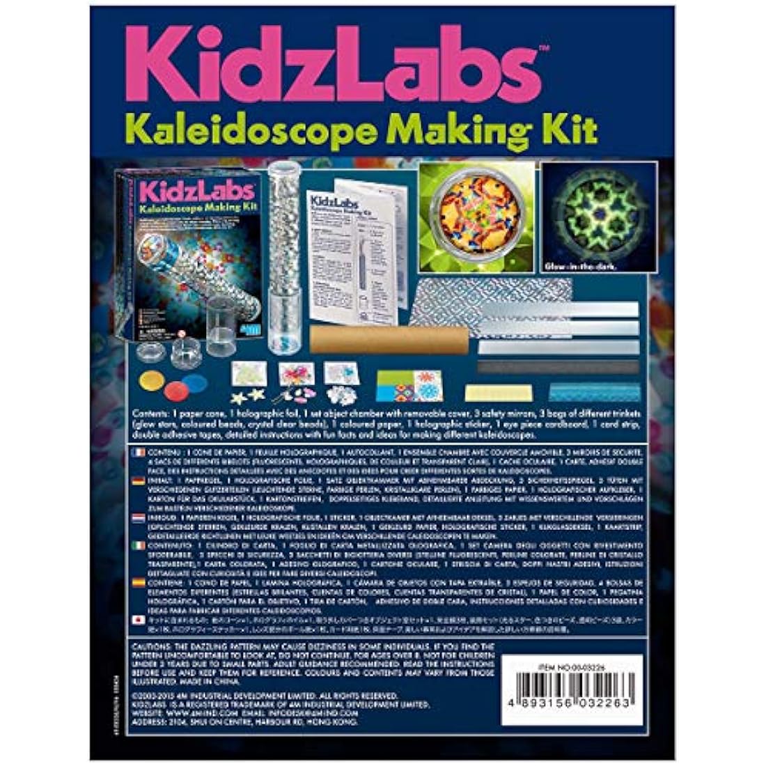 4M Kidz Labs Kaleidoscope Making Kit, Science and Activity Kit for Boys and Girls Ages 8 and Above, STEM Kit
