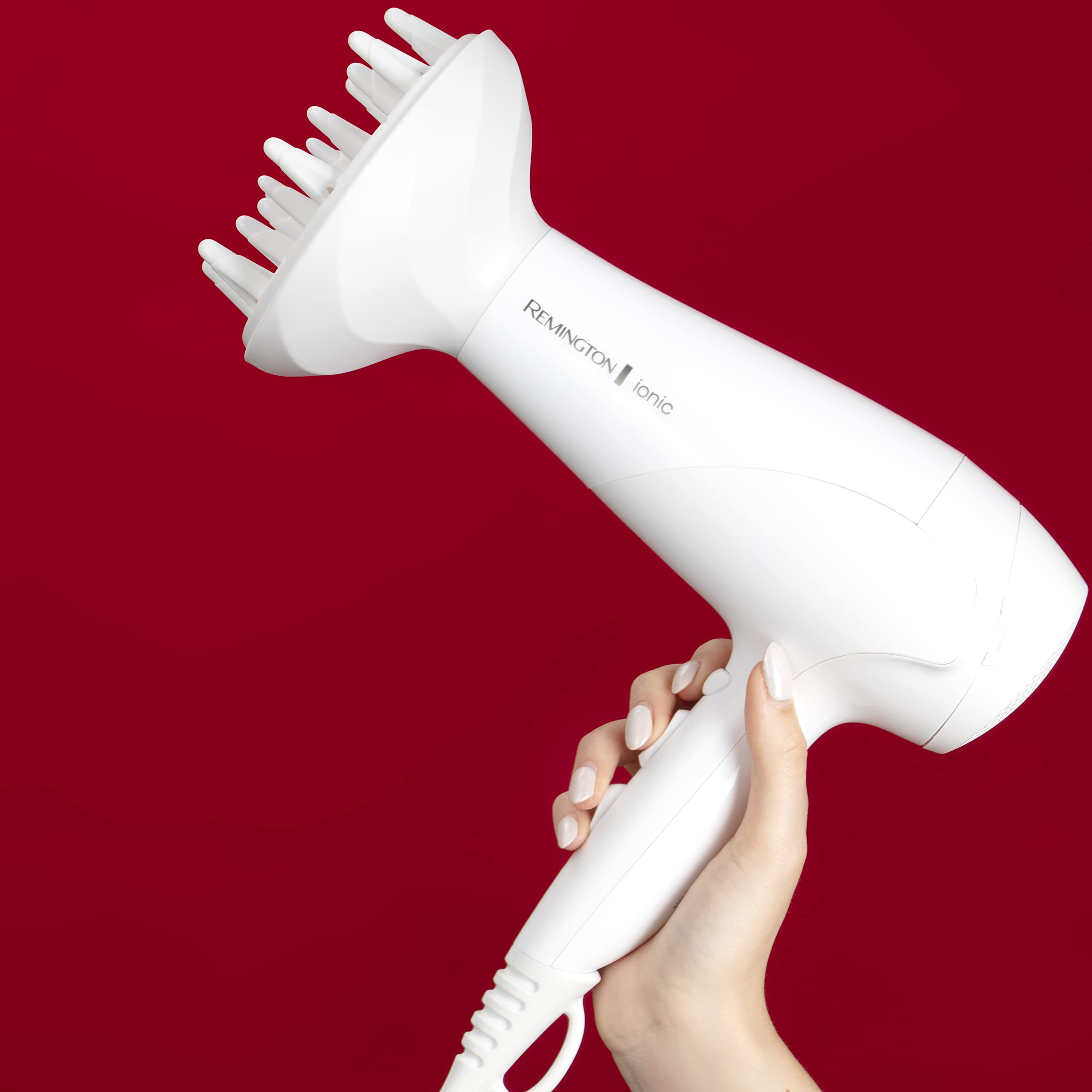 Remington Hair Dryer Ionic (Powerful, Fast Professional Styling, Diffuser, Concentrator, Ionic Conditioning for Frizz Free Hair, 3 Heat / 2 Speed Settings, Cool Shot, 2200W, Purple) D3190