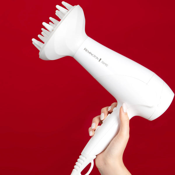 Remington Hair Dryer Ionic (Powerful, Fast Professional Styling, Diffuser, Concentrator, Ionic Conditioning for Frizz Free Hair, 3 Heat / 2 Speed Settings, Cool Shot, 2200W, Purple) D3190