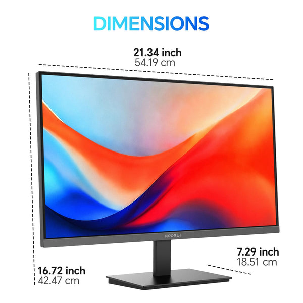 KOORUI E2711F 27 Inch FHD Monitor, Gaming 100Hz, IPS Computer Monitors, 1080P Pc Screen, Adaptive Sync, 5ms, VESA 100x100mm, Eye Care, HDMI, VGA