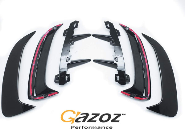 Gazoz Performance Rear Bumper Canard For 18-up Mercedes Benz A Class W177 A35 A45 AMG Flaps Vent