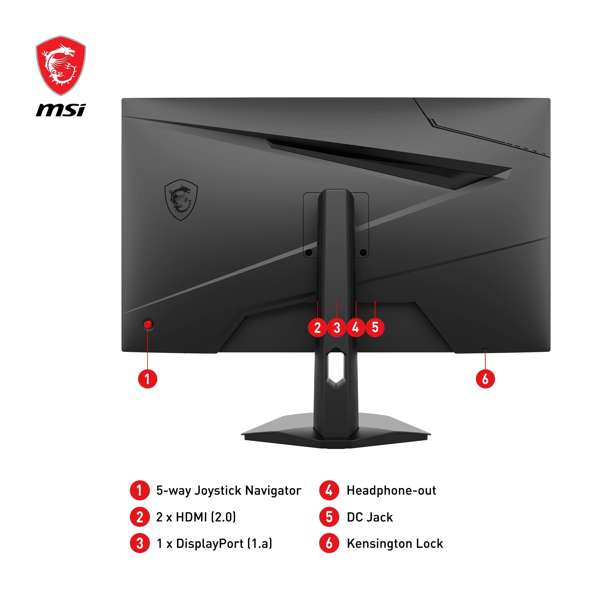MSI G274F 27 Inch FHD Gaming Monitor - 1920 x 1080 Rapid IPS Panel, 180 Hz / 1ms, 134% sRGB Colour Gamut / G-SYNC Compatible- DP 1.2a, HDMI2.0 CEC