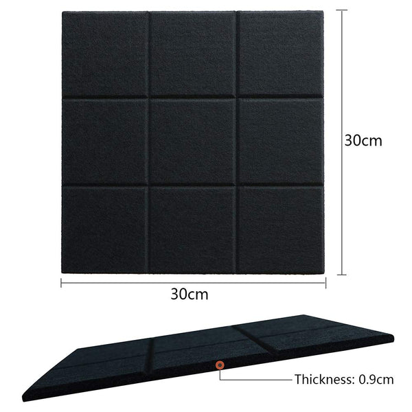 Uoisaiko Large 30x30cm Felt Board Tiles with 30 Pins, Pack of 6 Bulletin Board Notice Boards for Home Office Kitchen, Self Adhesive Pin Board Wall Tiles for Photos Memos