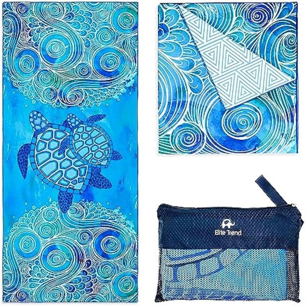 Elite Trend Microfiber Towels - Quick Dry Camping, Sports, Beach, Backpacking, Yoga, Gym, Travel Towel XL 78x35 w/Bag - Soft, Compact, Lightweight