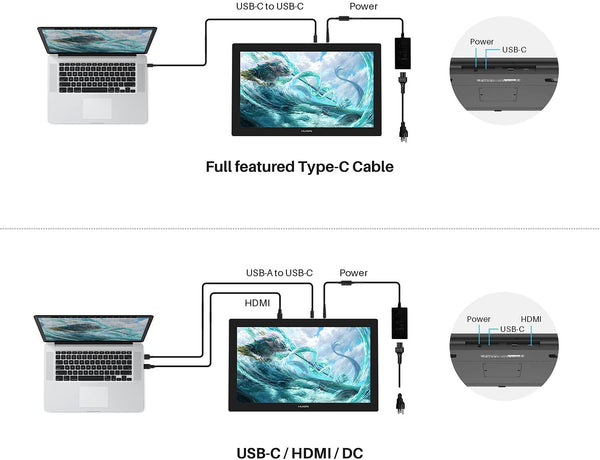 HUION Kamvas Pro 16(4K) UHD Graphic Tablet with Screen, 15.6-inch Monitor Full-Laminated Anti-Glare, Tilt Function 8192 Battery-Free Stylus PW517 for PC, Mac, Android