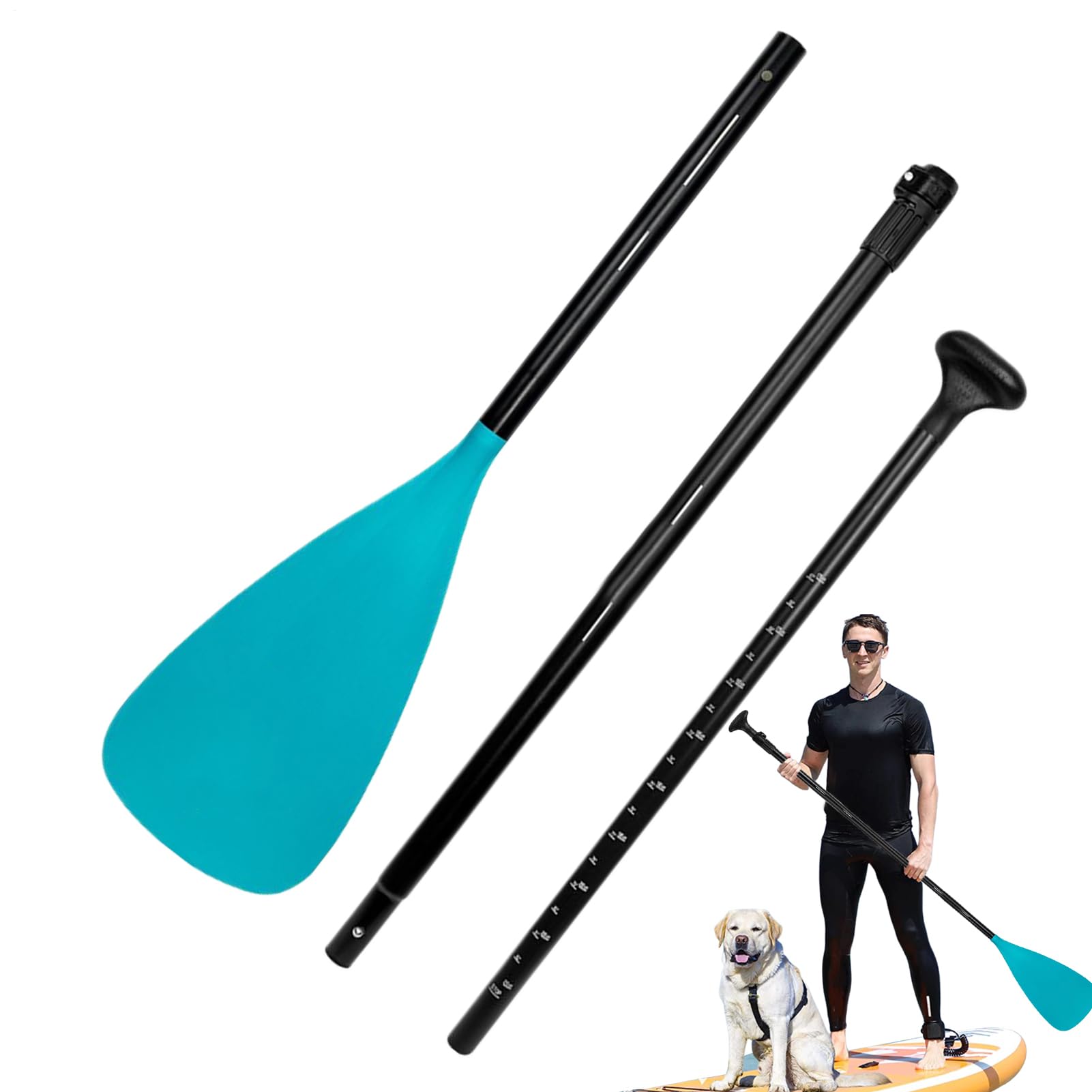 Uozonit Stand up Paddle - Ergonomic Telescoping Paddle,Removable Portable Reusable Canoe Accessories Rowing Tool for Beginner Fishing Boating Surfing Outdoor Sea Activities Daily
