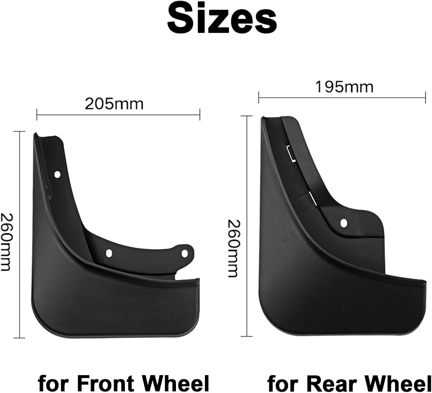 ERMWALR for Tesla Model 3 2024 Mud Flaps - Set of 4 No Drilling Required Car Fenders Flexible PP Mud Flap Splash Guard (Mdl 3 24)