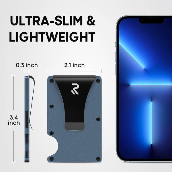 RealPlus Carbon Fiber Wallet, RFID Blocking Card Holder for Men, Minimalist Money Clip-Gifts for Men, Fathers, Boyfriends Birthday