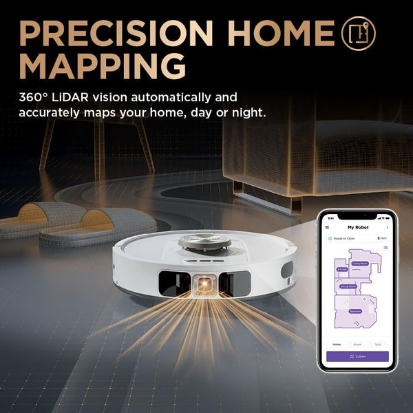 Shark PowerDetect 2-in-1 Robot Vacuum & Mop, NeverTouch Pro 60-Day Self Empty, Self-Refill and Self-Clean Robot Vacuum with 3D & LiDAR Navigation, NeverStuck Obstacle Bypass, WiFi/App White