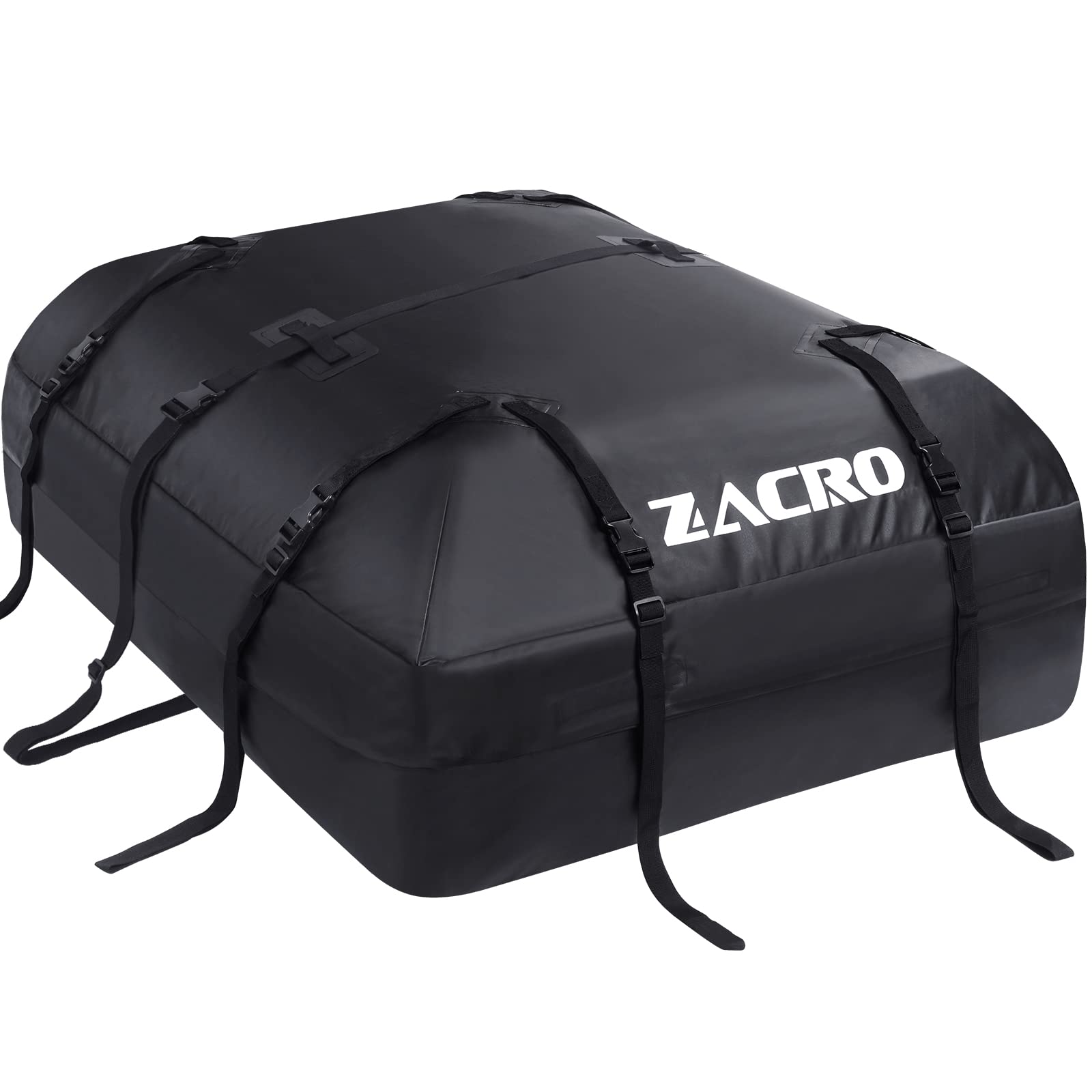 Zacro Car Roof Bag 425 Litres 15 Cubic Feet Cargo Bag, Foldable and Waterproof Car Top Carrier, Straps for Any Car with Roof Rack or No Rails