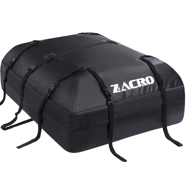 Zacro Car Roof Bag 425 Litres 15 Cubic Feet Cargo Bag, Foldable and Waterproof Car Top Carrier, Straps for Any Car with Roof Rack or No Rails