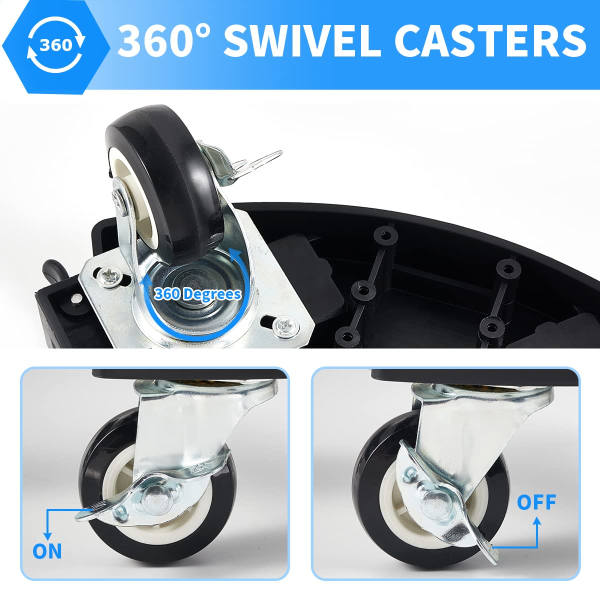 2 Pack Plant Caddy with Wheels Heavy Duty, Plant Trolley with 8 Lockable Casters, Plant Stand with Wheels Heavy Duty Adjustable 15"-21", 330lbs