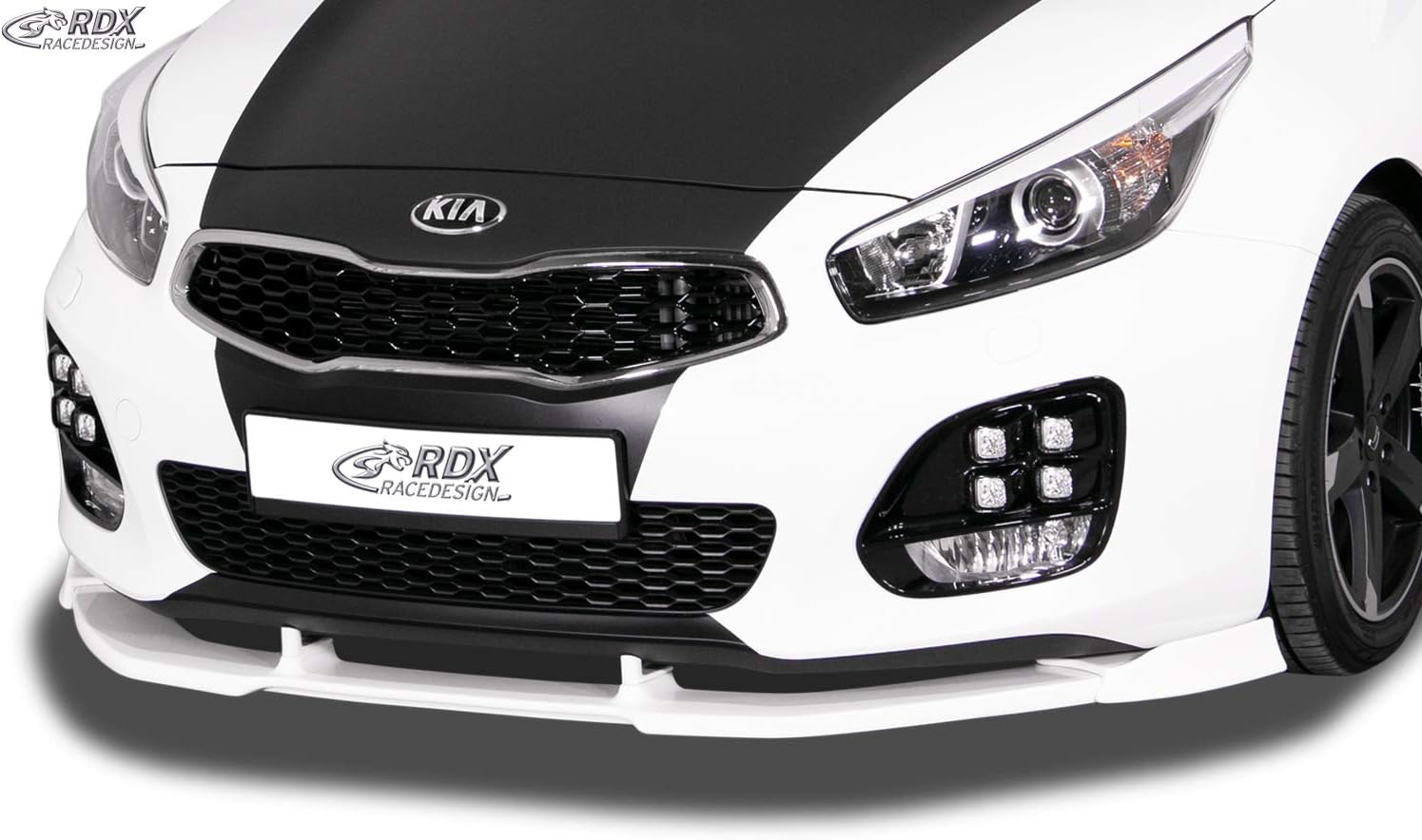 RDX Racedesign Front spoiler Vario-X compatible with Kia Ceed (JD) HB/SW & Pro Ceed GT & GT-Line 2015-2018 (PU)