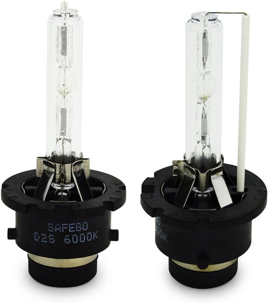 Safego D1S Xenon Bulb 35W 8000K HID Headlight Super Bright Discharge Lamp Replace HID Kit 12V Car Bulbs Ice Blue LED Exterior Headlamp Bulbs, Pack of 2