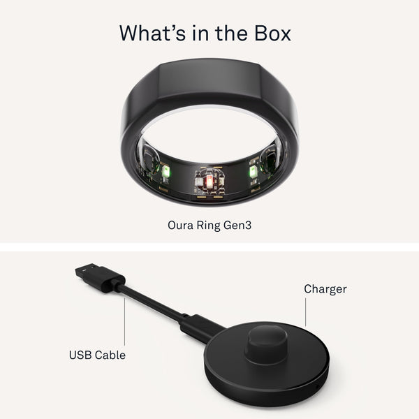 Oura Gen3 Horizon Smart Ring - Size 12, Brushed Titanium | Sleep, Heart Rate and Fitness Tracking Wearable - Up to 7 Day Battery Life - iOS/Android Compatible - Size First with Oura Sizing Kit