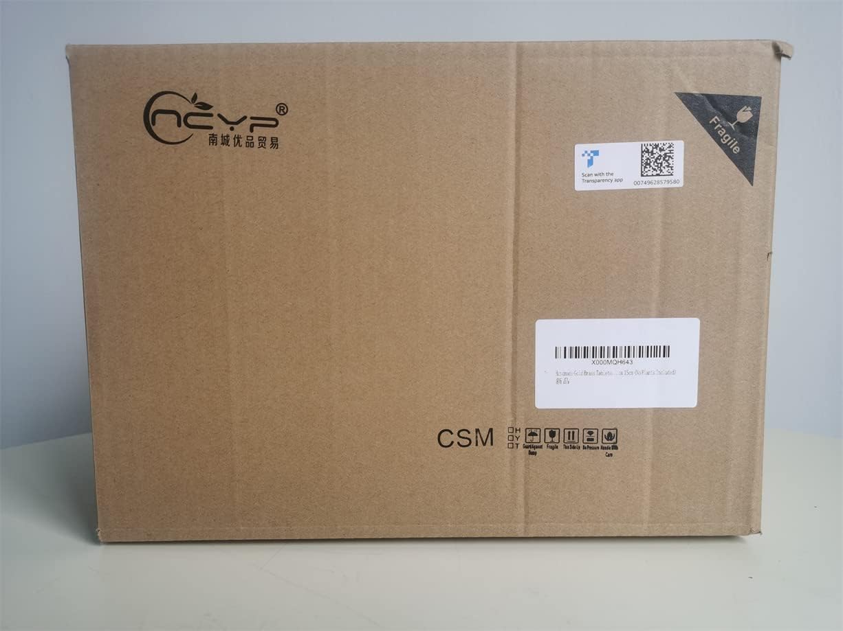 NCYP Geometric Glass Terrarium for Succulent - 17.5x17.5x15 cm Small Ball Shape Glass Display Planter Pot - Wedding Tabletop Centerpiece - Indoor Brass Decor, Gold (No Plants)