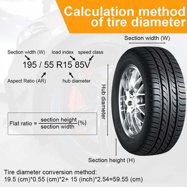 Car Spare Tire Covers 4 Pack, 13-18 IN Tyre Bag Set, Diameter 66cm Wheel Protection Cover, Tyre Bags with Handle, Waterproof Dustproof Auto Spare Tires Storage Bags for Car UV SUV Truck Black S