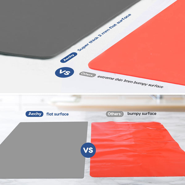 AECHY Silicone Mats for Worktops 90x60x0.2cm, Heat Resistant Mat Waterproof Kitchen Worktop Protector, Extra Large Silicone mat, Nonstick Craft Mat