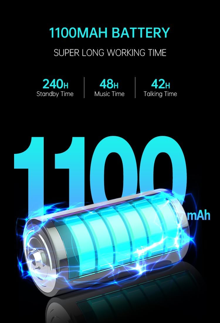 FreedConn QC Bluetooth 5.2 F1 Helmet Headset, Motorcycle Headphones Speakers with Strong Bass, 1100mAh Hands Free IP67 Waterproof Motorbike Earphones with Hard Mic, Music Call Control, Wake Up Siri