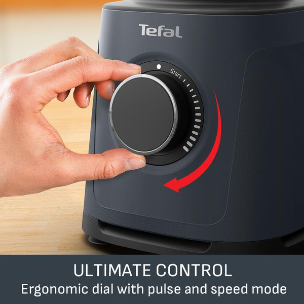 Tefal PerfectMix+ High-Speed Blender, 2L Lightweight Tritan Jar, Durable Titanium Powelix Blades, 1200W, Powerful Blending, Smoothie, Soup, Auto Clean Program, Dishwasher-Safe Parts, Black, BL88A840