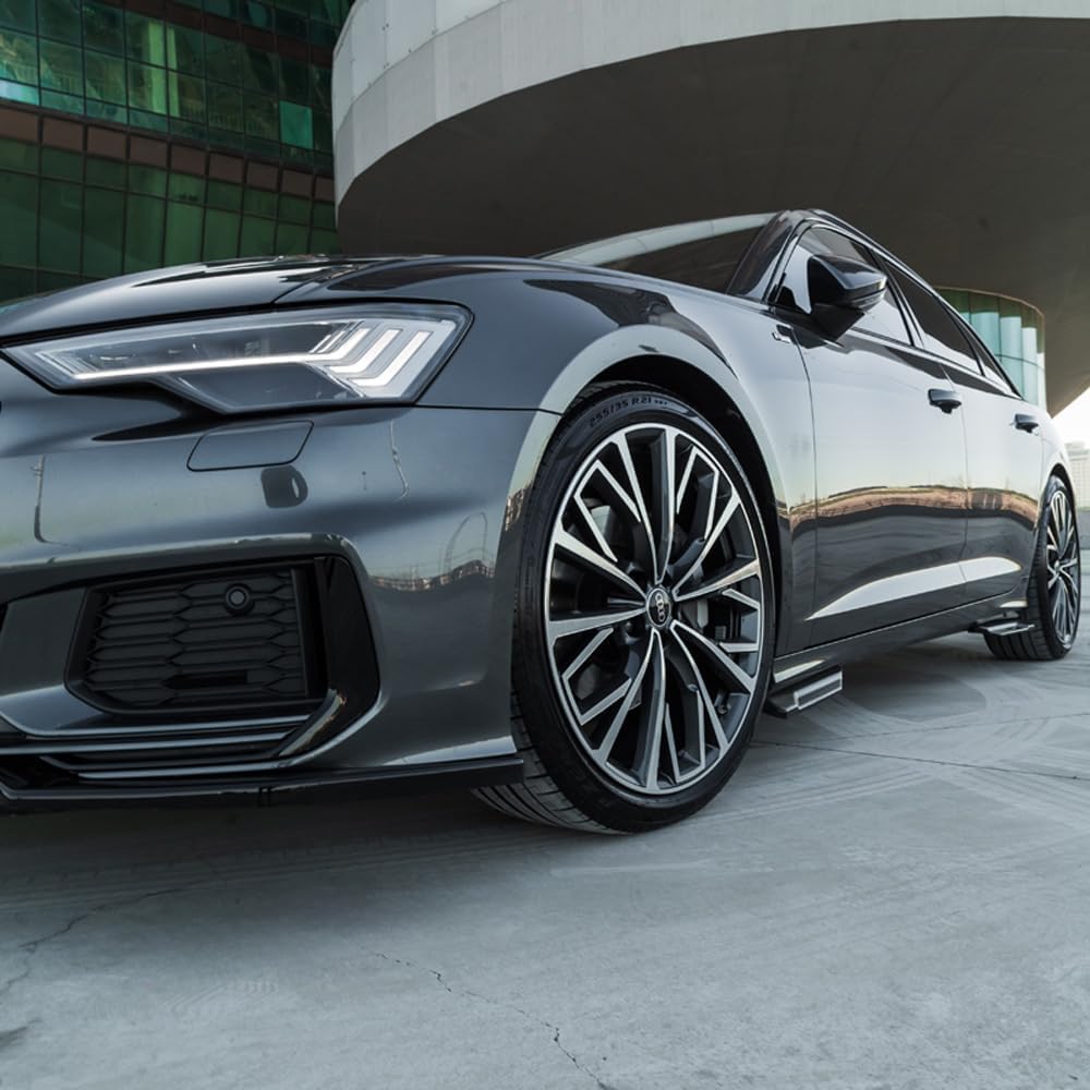 Oneway Set Side Skirts compatible with Audi A6 S-Line/S C8 (Sedan/Avant) 2018- - Gloss black