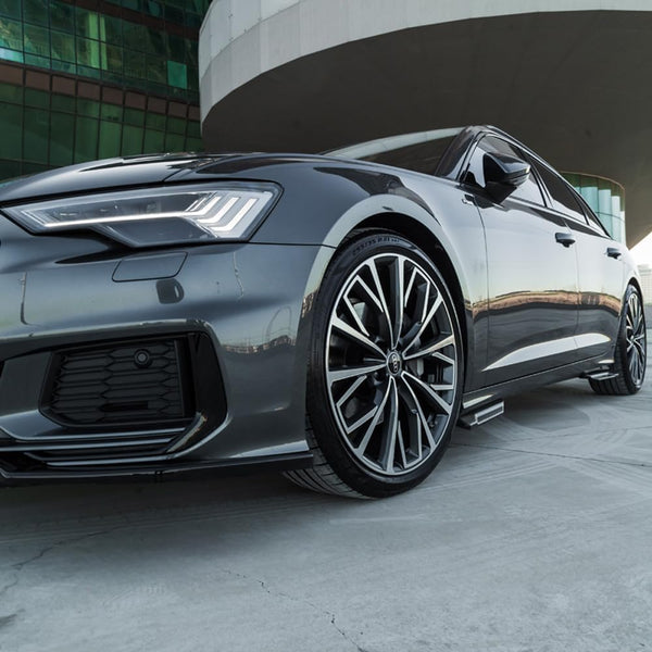 Oneway Set Side Skirts compatible with Audi A6 S-Line/S C8 (Sedan/Avant) 2018- - Gloss black