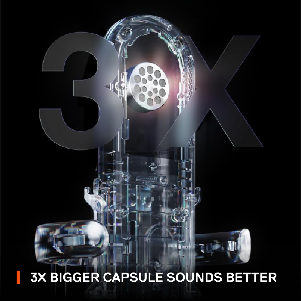 SteelSeries Alias USB Mic for PC — 3x Bigger Capsule for Gaming, Streaming and Podcasting — Sonar for Streamers Audio Software — AI Noise Cancelling — LED Mute & Level Monitoring — Shock Mount - Black