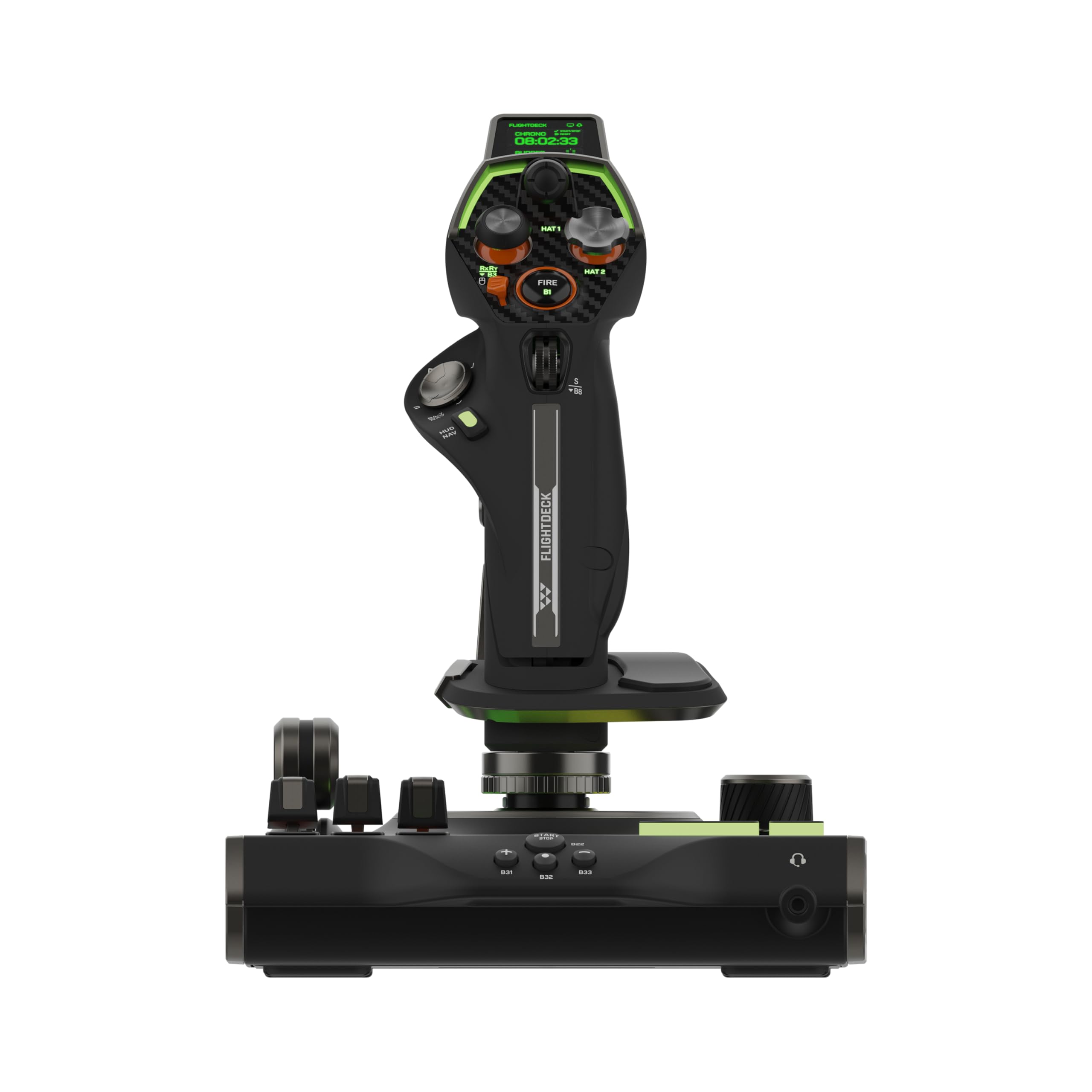 Turtle Beach VelocityOne Flightdeck - Universal HOTAS Simulation Joystick & Throttle with Touch Display, Stick Mounted HUD and Contactless Sensors for Air and Space Combat on Windows 10 & 11